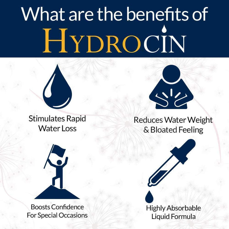 Hydrocin - Advanced Retention Support Supplement - Liquid Delivery for Better Absorption - Dandelion, Uva Ursi, Juniper Berry, Celery Seed, Green Tea and More!