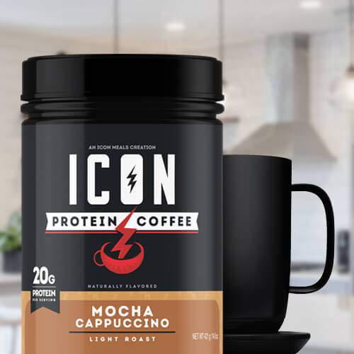 ICON Meals Protein Coffee, Premium Whey Protein, 150mg of Caffeine, Nootropic Blend, Gluten-Free and Non-GMO, Energy and Focus, Keto Friendly, Low Carb, High Protein (Mocha Cappuccino)