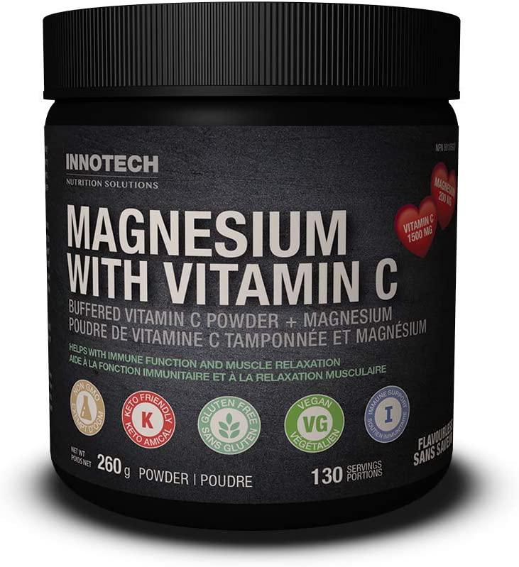INNOTECH Nutrition Magnesium with Vitamin C - 260 g (Pure Magnesium Ascorbate)