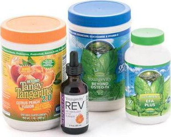 (INTERNATIONAL SHIPPING) Youngevity Healthy Body Weight Loss Pack 2.0 (Beyond Tangy Tangerine 2.0, Osteo FX Powder, Ultimate EFA Plus, As Slim As Possible)