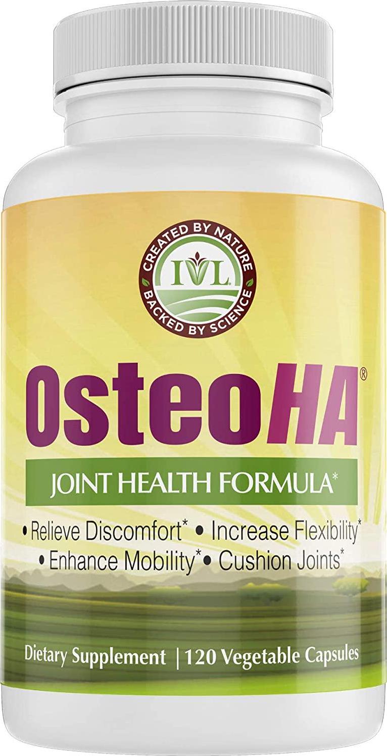 IVL OsteoHA Joint Health Formula Natural Joint Support Supplement, 120 Vegetable Capsules