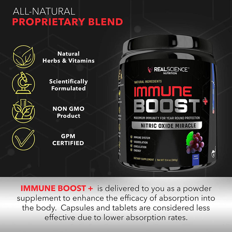 Immune Boost Plus | Natural Immunity Formula, Virus Protection System, Boost Immune System Health and Wellness, More Powerful Than Elderberry, Zinc, Echinacea - in a Fast Acting Powder