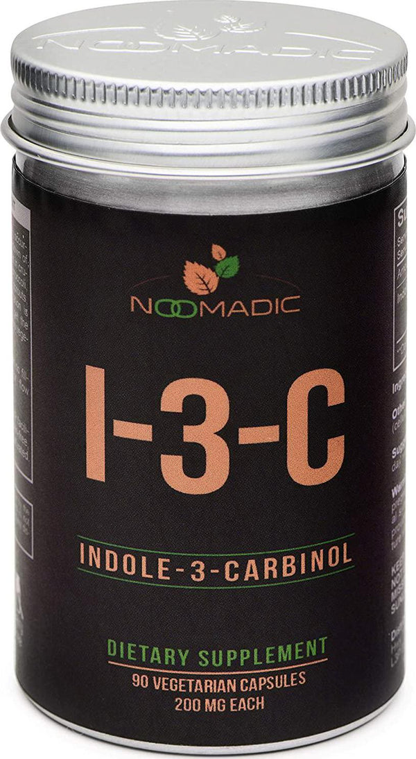 Indole-3-Carbinol (I3C), 90 Capsules | 200mg Each, Cruciferous Vegetables Supplement, Natural Aromatase Inhibitor, Antioxidant, Supports Hormone Balance, Estrogen Metabolism, Cellular Health.