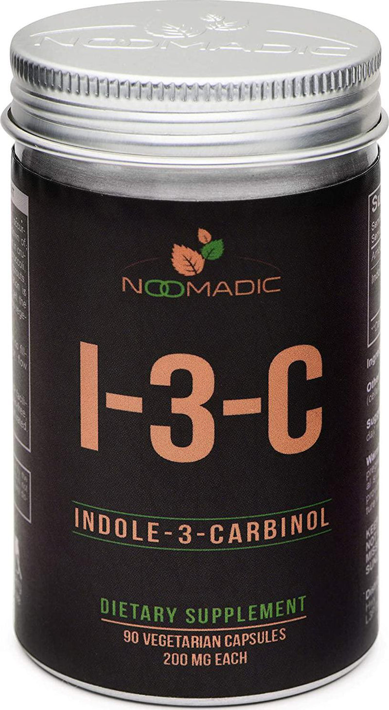 Indole-3-Carbinol (I3C), 90 Capsules | 200mg Each, Cruciferous Vegetables Supplement, Natural Aromatase Inhibitor, Antioxidant, Supports Hormone Balance, Estrogen Metabolism, Cellular Health.