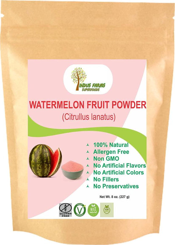 Indus Farms 100% Natural Watermelon Fruit Powder, 8 oz, Pre-Workout and Post-Workout Supplement, Non-GMO, Vegan
