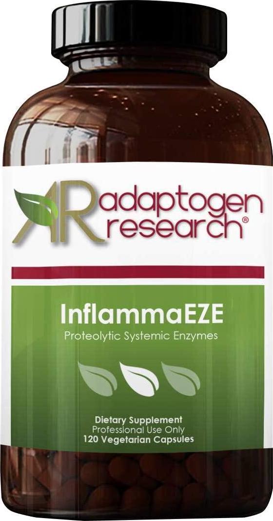 InflammaEZE | Anti Inflammatory Blend of Herbs, Nutrients and Proteolytic Enzymes | Curcumin + Boswellia + Ginger + Quercetin + Rutin + Rosemary | 120 Vegetarian Capsules