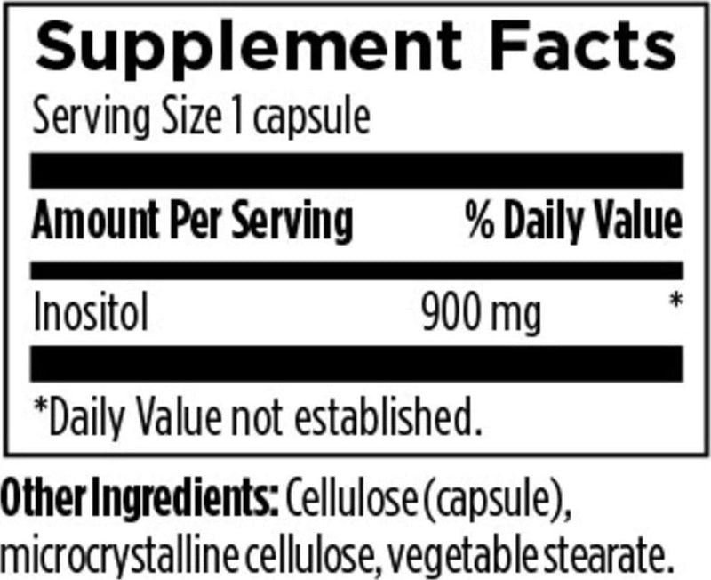 Inositol 900mg | Mood, Relaxation, Female Hormone Balance, Brain and Emotional Wellness | 120 Vegetarian Capsules | Adaptogen Research