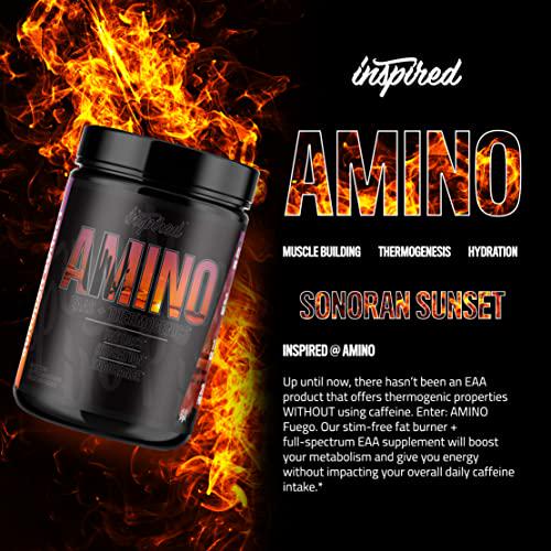 Inspired Amino Fuego - EAA+ Thermogenics - for Hydration and Endurance - Sonoran Sunset, 30 Servings