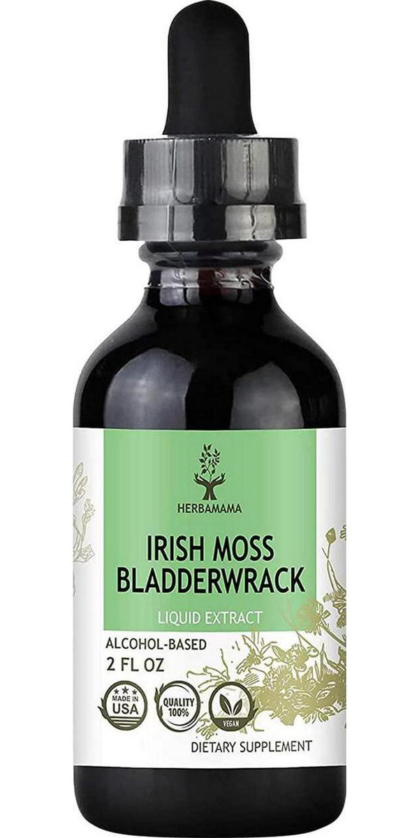 Irish Moss, Sea Moss and Bladderwrack Liquid Extract 2 fl oz | Thyroid Support | Digestive Health | Immune Support | Anti-Inflammatory | Non-GMO