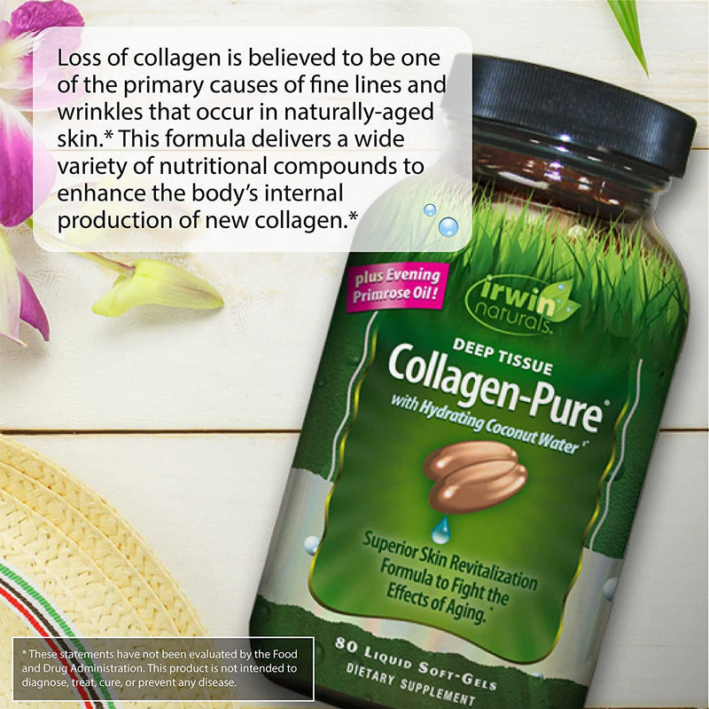 Irwin Naturals Deep Tissue Collagen Pure Soft Gel, 80 Count