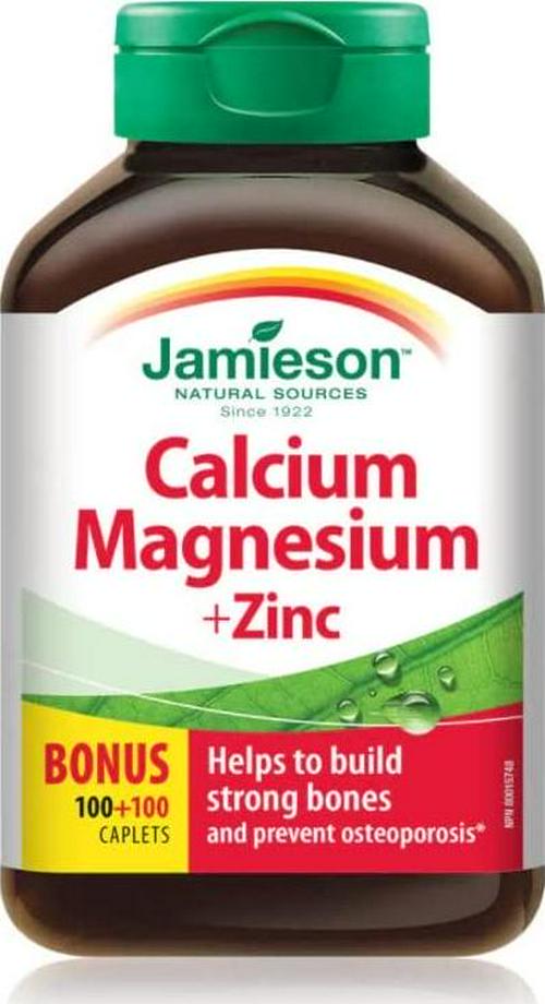 Jamieson Calcium Magnesium + Zinc, 200 caplets