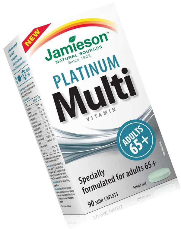 Jamieson Platinum Adult 65+ Multivitamin Mini Caplets, 90 Mini Caplets