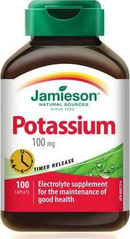 Jamieson Potassium 100 mg, 100 caplets