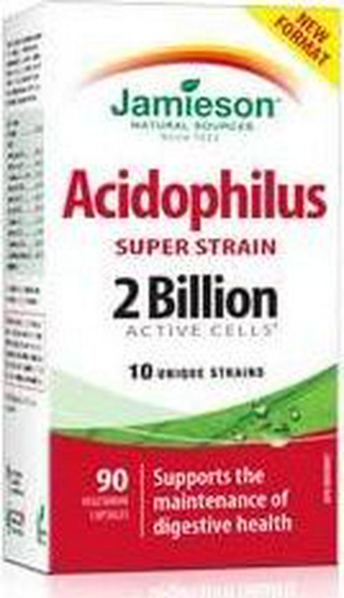 Jamieson Super Strain Acidophillus, 2 billion active cells, 90 Vege caps