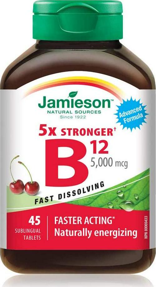 Jamieson Vitamin B12 5,000 mcg, 45 tabs