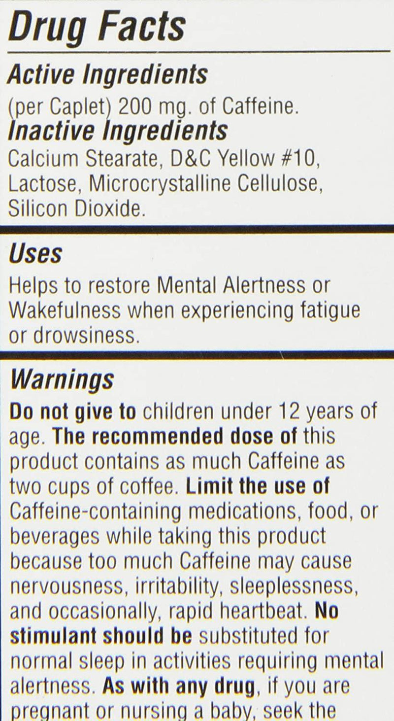 Jet-Alert 200 Mg Each Caffeine Tabs 90 Count