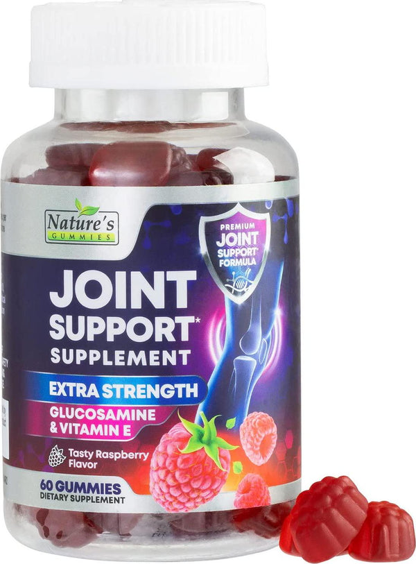 Joint Support Gummies Extra Strength Glucosamine and Vitamin E - Natural Joint and Flexibility Support - Best Cartilage and Immune Health Support Supplement for Men and Women - 60 Gummies