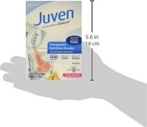 Juven Therapeutic Nutrition Drink Mix Powder for Wound Healing, Includes Collagen Protein, Fruit Punch, 48 count