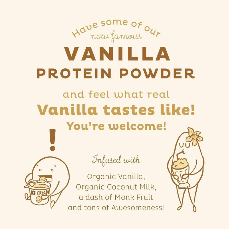 KOS Vegan Protein Powder Vanilla - Plant Based, Organic, Keto Friendly - 1.25 Pounds, 14 Servings