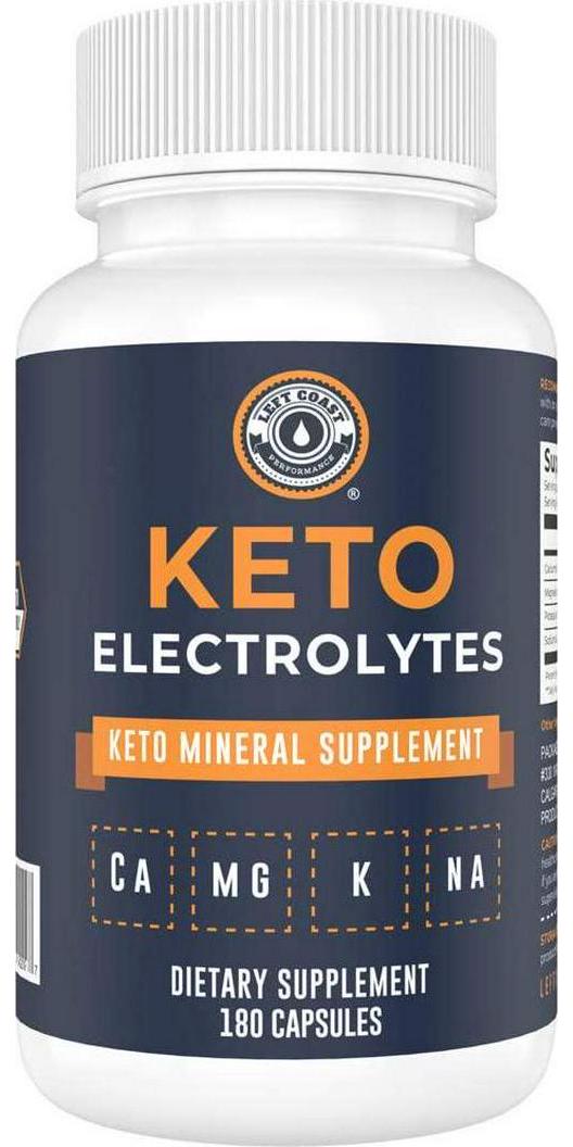 Keto Electrolyte Supplement, 180 Capsules. Electrolyte Pills for Ketogenic Diet. Magnesium, Potassium, Sodium, Calcium. Electrolytes Keto Tablets for Hydration Support* by Left Coast Performance