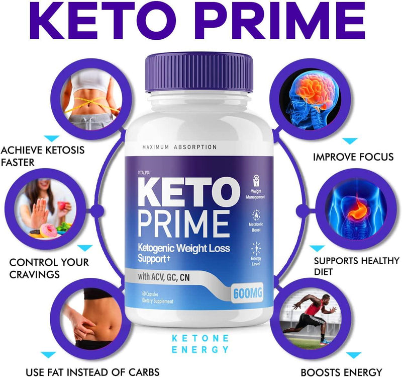 Keto Prime Max Pills, Original Keto Prime Pro Max Reviews, KetoPrime Maximum Absorption, 1 Month Supply (60 Days Supply)