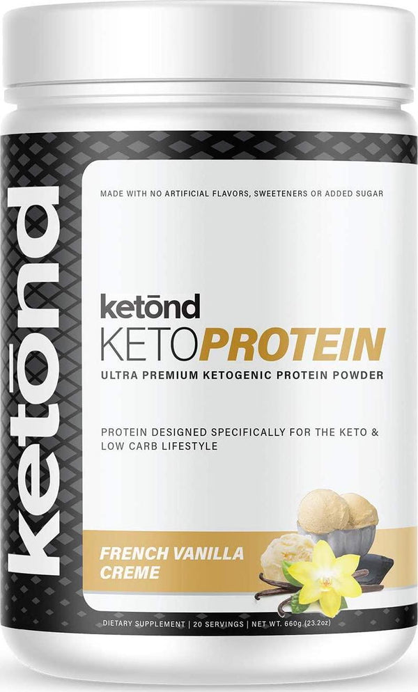 Keto Protein Powder (French Vanilla ) - Low Carb, High Fat Keto Protein Powder Shake Mix Made with All Natural Ingredients (20 Servings)