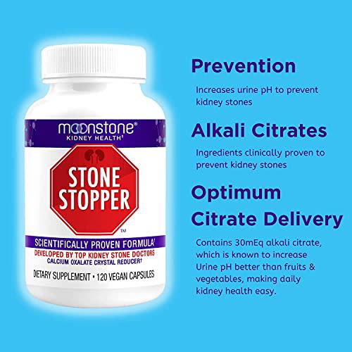 Kidney Stone Stopper Capsules - Kidney Cleanse and Support for Stones Prevention, Kidney Health and Detox Supplement, Chanca Piedra Alternative, pH Balance, Developed by Kidney Doctors (2 Pack)