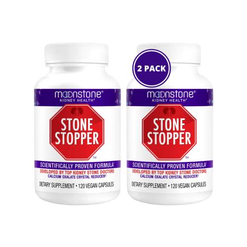 Kidney Stone Stopper Capsules - Kidney Cleanse and Support for Stones Prevention, Kidney Health and Detox Supplement, Chanca Piedra Alternative, pH Balance, Developed by Kidney Doctors (2 Pack)