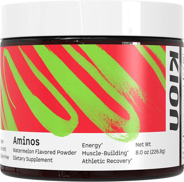 Kion Aminos Essential Amino Acids Powder Supplement | The Building Blocks for Muscle Recovery, Reduced Cravings, Better Cognition, and More | 30 Servings (Watermelon)