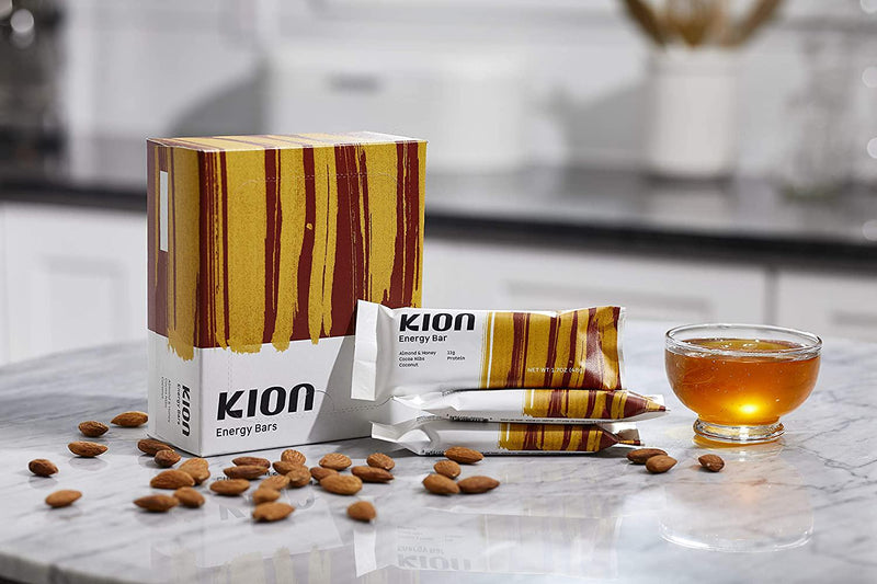 Kion Bar | Satisfying, Real-Food Energy Bar | Stable Energy and No Sugar Crashes | 12 Bar Box