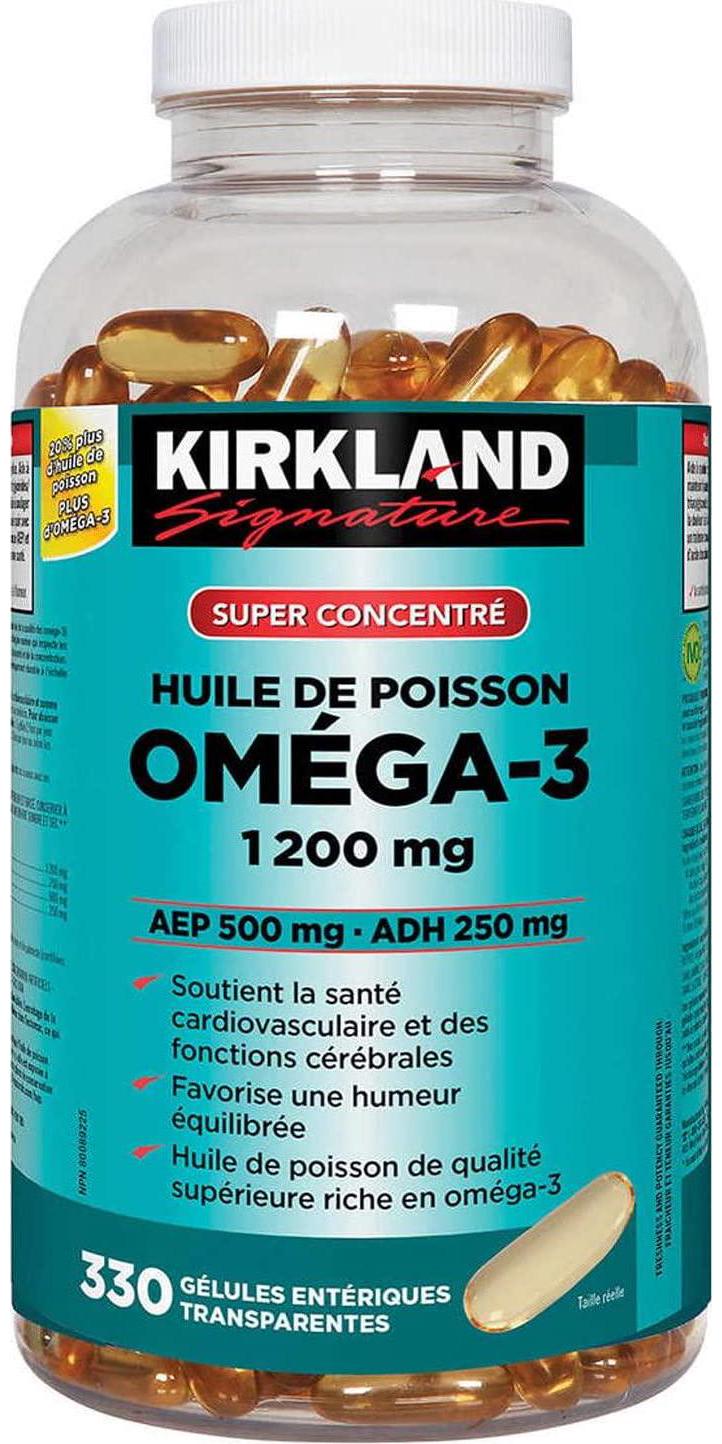 Kirkland Omega-3 Fish Oil 1000mg 300 Softgels
