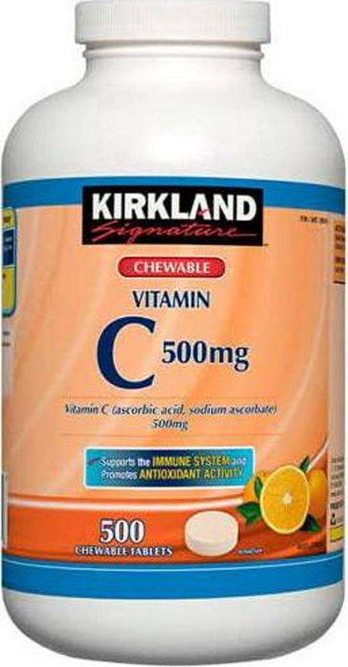 Kirkland Signature Kirkland Signature 500mg Chewable Vitamin C, 500 Tablets,
