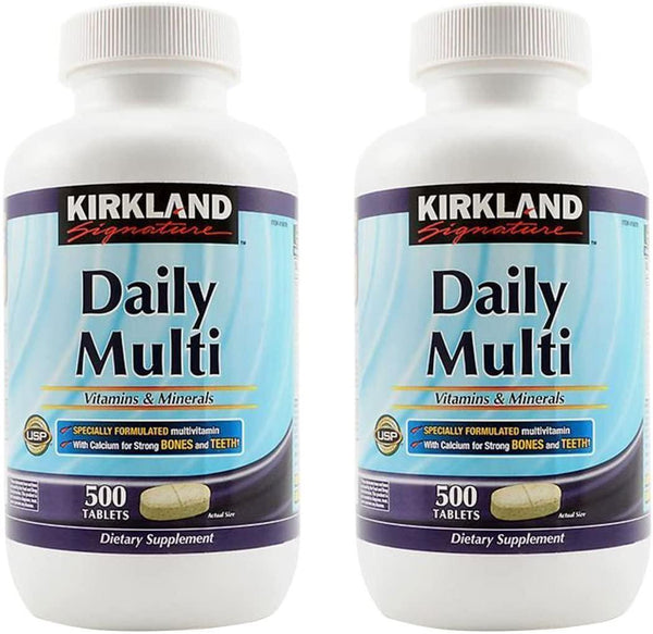 Kirkland oOikr, Daily Multi Vitamins and Minerals 500 Count (Pack of 2)