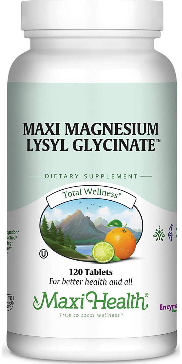 Kosher Magnesium Glycinate with Lysl by Maxi Health | For Sensitive Stomachs | Better Absorption and Less Laxative Effect | Gluten-Free, Quality Ingredients for BETTER OVERALL HEALTH - Tablets