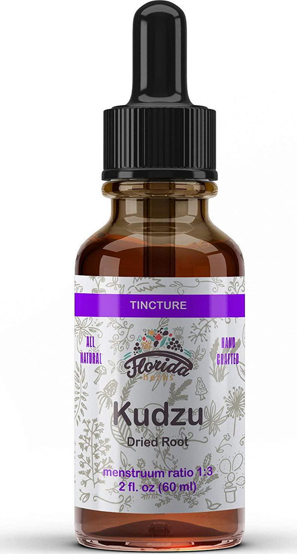 Kudzu Liquid Extract, Organic Kudzu Tincture (Pueraria lobata) Dried Root Herbal Supplement, Non-GMO in Cold-Pressed Organic Vegetable Glycerin 700 mg, 2 oz (60 ml)