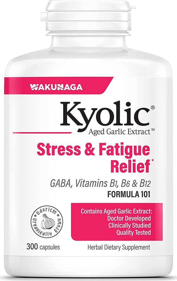 Kyolic Aged Garlic Extract Formula 101, Stress and Fatigue Relief, 300 capsules