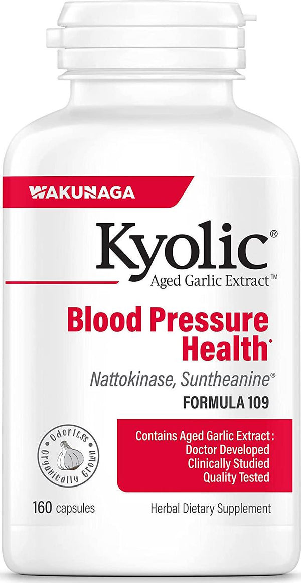 Kyolic Aged Garlic Extract Formula 109, Blood Pressure Health, 160 Capsules