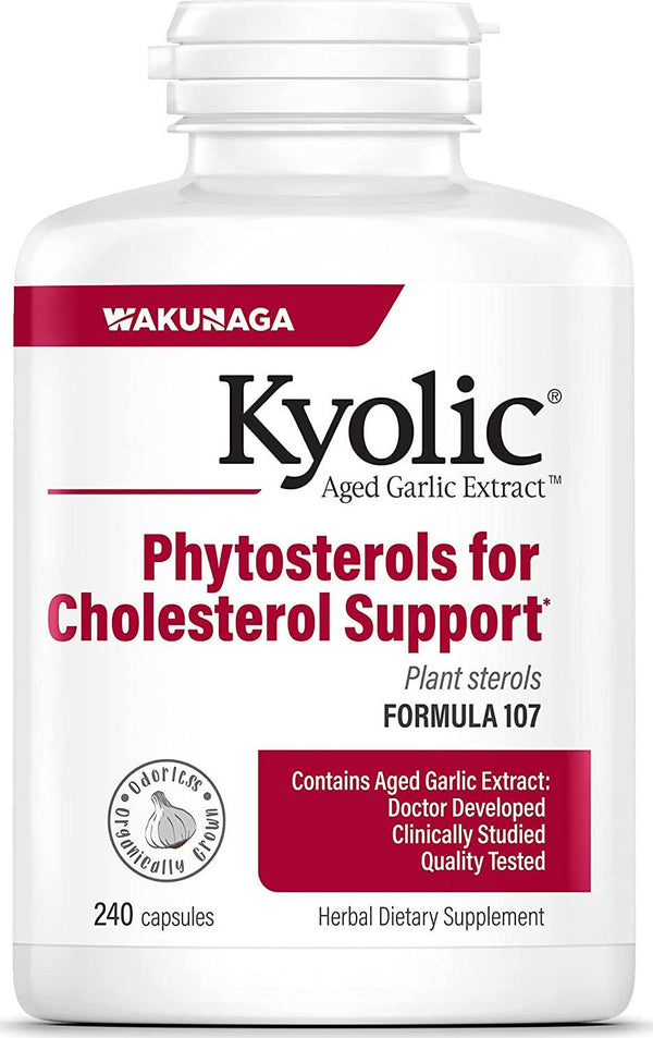 Kyolic Garlic Extract Formula 107 With Phytosterols, 240 Capsules