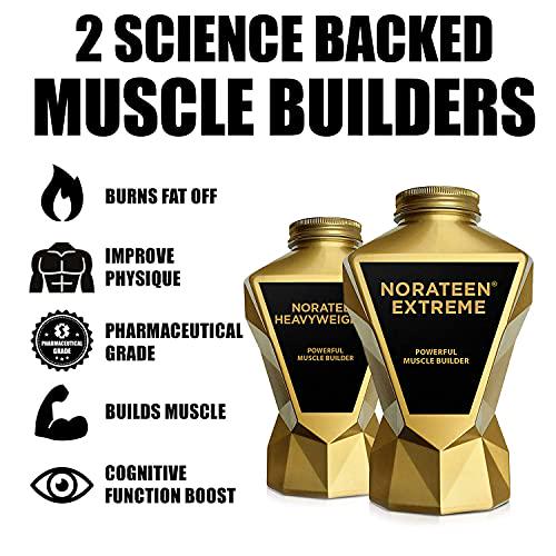 LA MUSCLE Extreme Muscles (1 Month Supply - 180 Pills per Bottle) - Powerful Daily Muscle Building Supplement Veggie Vegan Pills