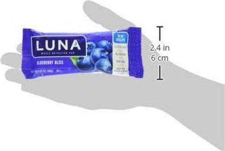 LUNA BAR - Gluten Free Snack Bars - Blueberry Bliss Flavor - 7g of protein - Non-GMO - Plant-Based Wholesome Snacking - On the Go Snacks (1.69 Ounce Snack Bars, 15 Count)