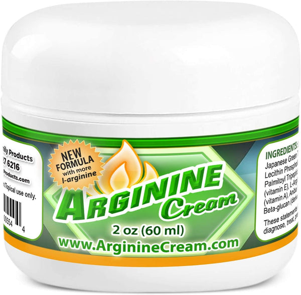 L Arginine Cream - Nitric Oxide Supplement for Men and Women - Supports Increased Blood Flow for Improved Circulation - Unscented (2 Ounces)