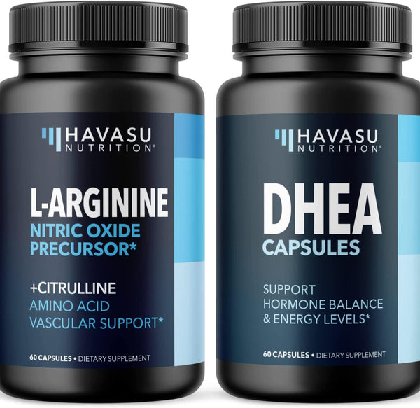 L Arginine and DHEA Capsules with Potent Ingredients for The Ultimate Male Enhancing Supplement for Overall Health and Vascular Support