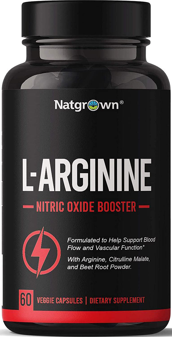 L Arginine and L Citrulline Nitric Oxide Supplement 1500 mg Extra Strength - for Muscle Growth Vascularity and Energy - 60 Capsules