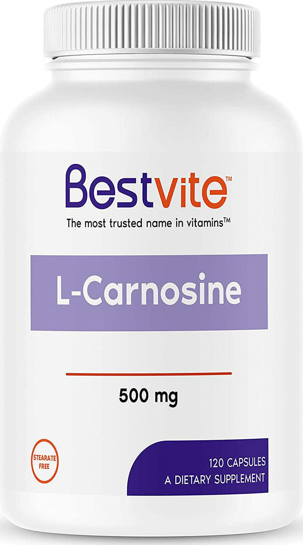 L-Carnosine 500mg (120 Capsules) No Fillers - No Stearates