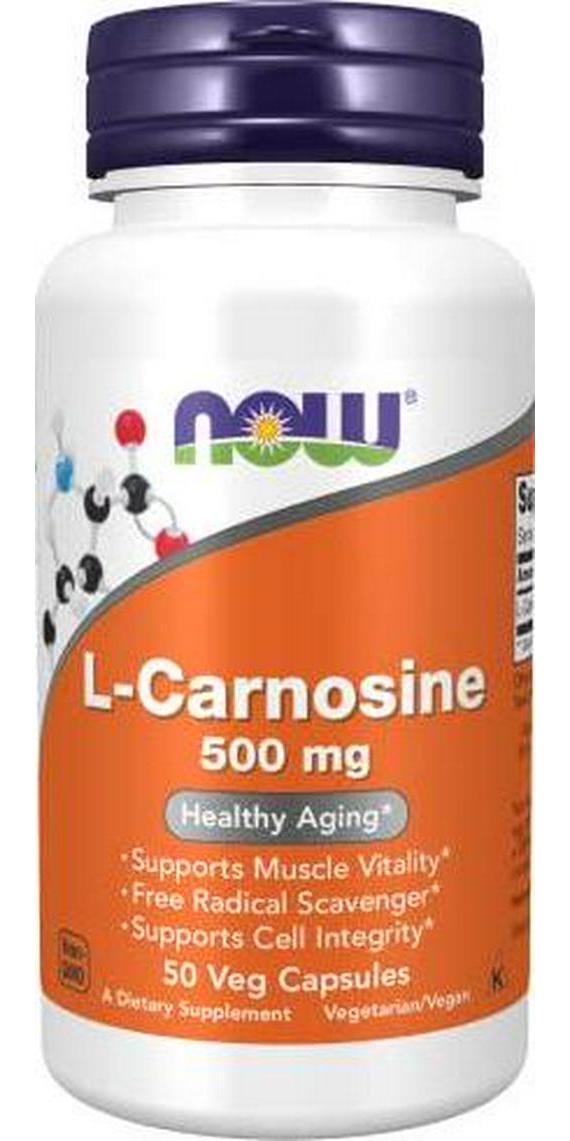L-Carnosine 500mg 50 VegiCaps (Pack of 2)