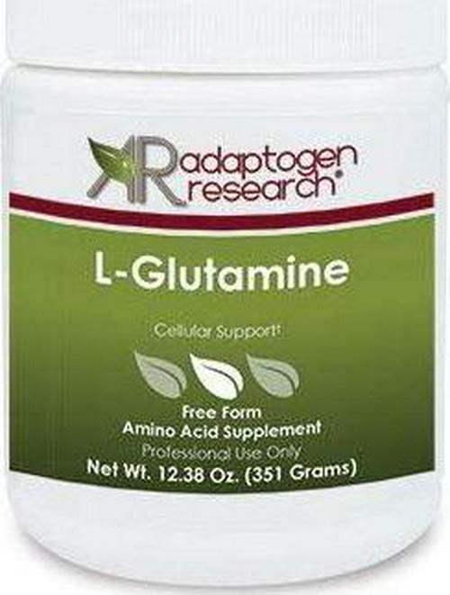 L-Glutamine Cellular Support | Free form Amino Acid Supplement | Powder | Supports Muscle Mass and Gastrointestinal Tract | 351g | Adaptogen Research | Pharmaceutical Grade Supplements