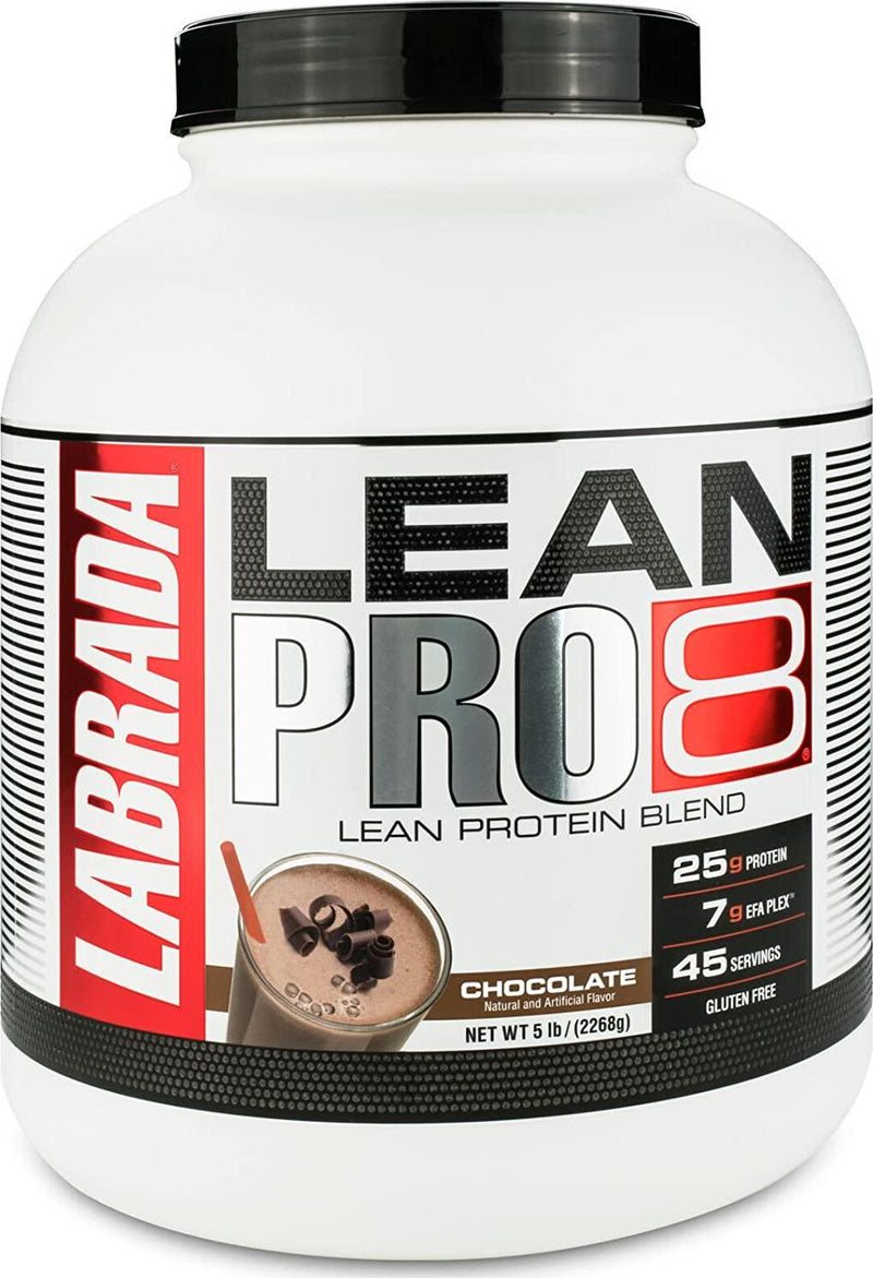 Labrada Nutrition Lean Pro8 Super Premium Protein Powder, Chocolate, 2.27 Kg