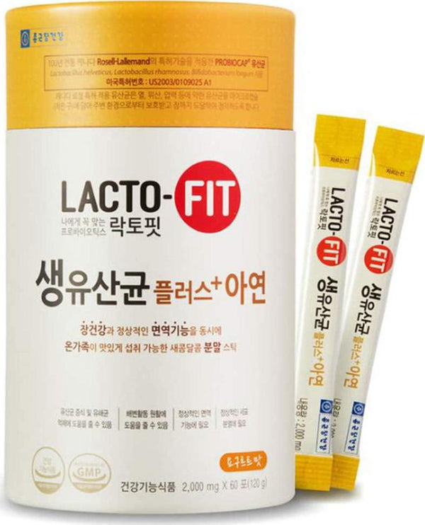 Lacto-Fit Probiotics and Zinc 1 Pouch (0,07oz) X 60 (1 Month Plan)