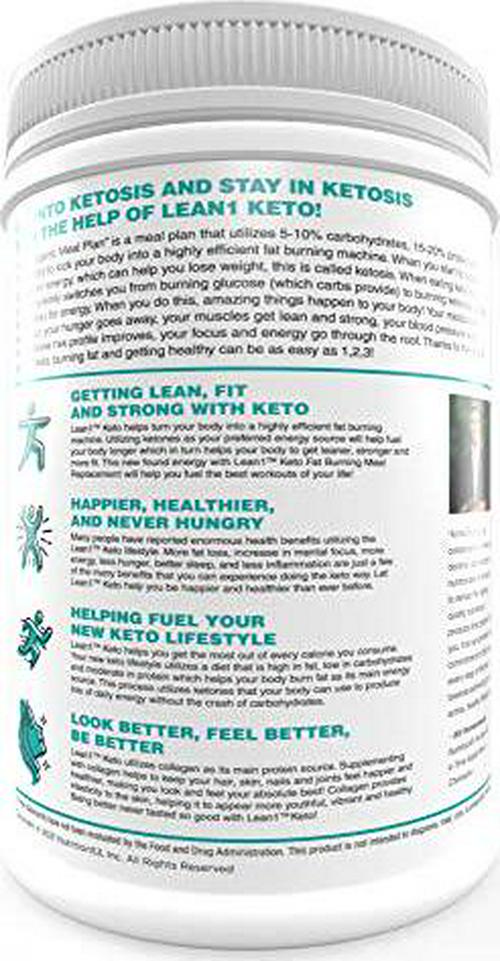 Lean1 KETO Chocolate, 15 Serving tub, Meal Replacement by Nutrition53