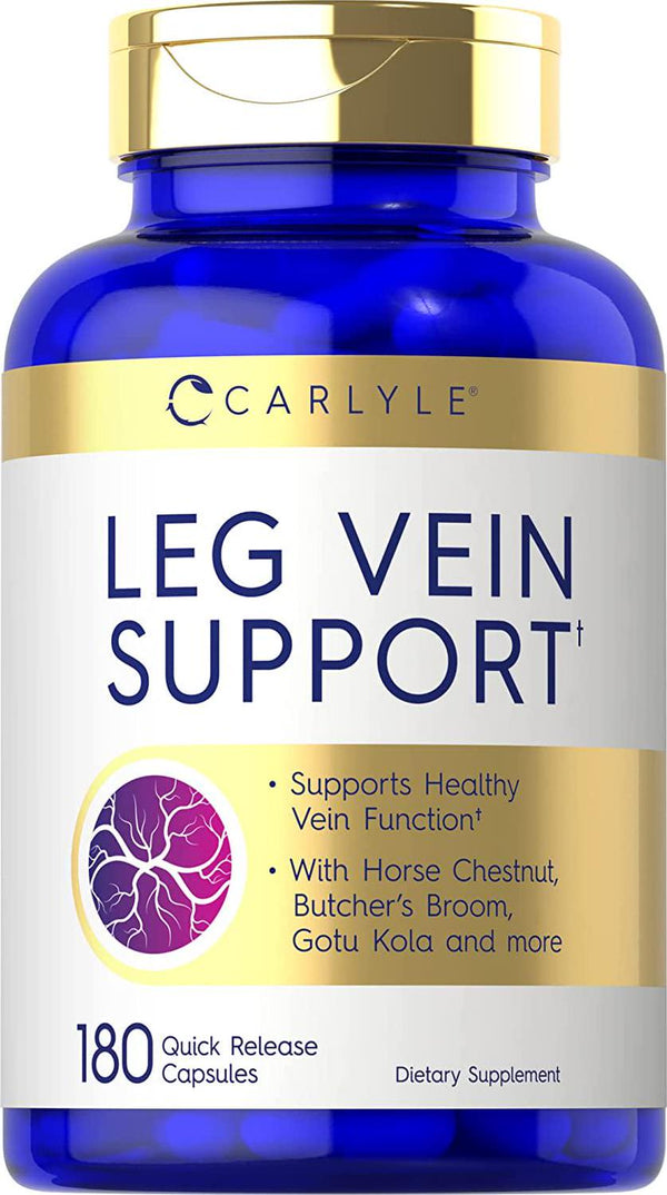 Leg Vein Supplement | 180 Capsules | Supports Healthy Vein Function | Non-GMO, Gluten Free | by Carlyle